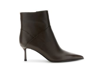 botines de piel napa dark brown 37
