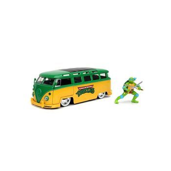 Furgoneta Tortugas Ninja Vw T1 Bus 1962 1:24 Incluye Figura