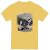 wildlife camiseta breaching orcas para mujer