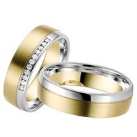 alianzas oro amarillo y blanco 6mm