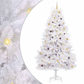 Árbol De Navidad Artificial 300 Cm Pvc Y Acero Blanco Vidaxl