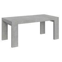 mesa rectangular extensible para 6 a 14 personas l 180 a 284 cm hormigon gris ribo-soporte 2 pies