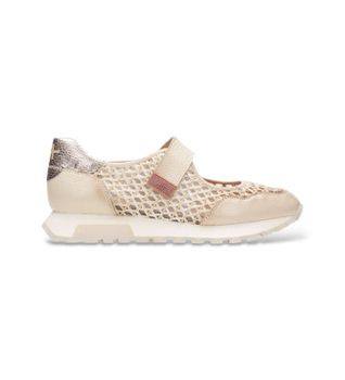 Hispanitas para mujer. RHV264622 Zapatillas Oregon beige (39), Piel, Plano, Velcro, Casual
