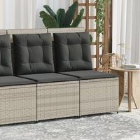 sillon reclinable de jardin  silla de exterior con cojines ratan sintetico gris cfw484470