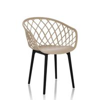 silla de visita  silla concha begio plastico beige hjh office