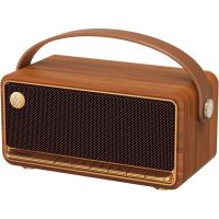 edifier mp330 altavoz portatil bluetooth retro madera mdf sonido hi-res 40w rms marron