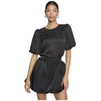 vila blusa noos top ellette - black para mujer