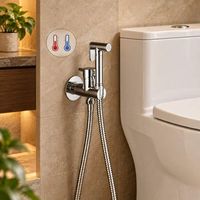kibath grifo wc higiene intima 2 aguas cromo brillo fabricado en laton