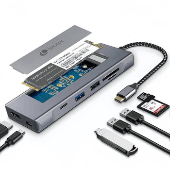 LEOTEC DOCKING STATION 8-1 CON CAJA EXTERNA SSD M2