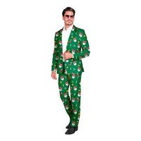 traje divertido papa noel verde para hombre