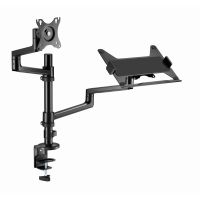 gembird ma-da-04 soporte escritorio con brazo para monitor y bandeja portatil 17-32 max 8 kg