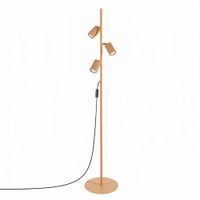 lampara de pie dorado aluminio alt 155 cm