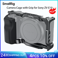 smallrig para jaula sony zv-e10 con empunadura de silicona y placa de liberacion rapida integrada para kit de plataforma arca-swiss cage con zapata fria 3538