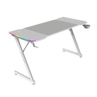 mars gaming mgd-x140rgb mesa ergonomica argb mando alfombrilla xxl soportes externos 140x60cm blanco