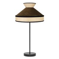 fabrilamp sobremesa modelo fabrizo alto con detalle naturalmarron