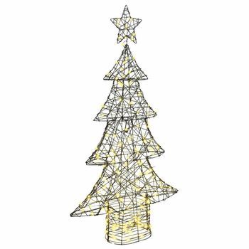 Árbol De Navidad 160 Led Cálido 150 Cm Ratán Vidaxl