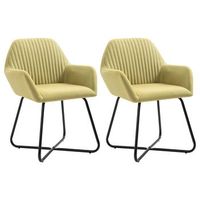 sillas de comedor 2 unidades tela verde vidaxl