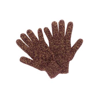 guantes de mezcla de cachemira con hilo de lurex burgundy