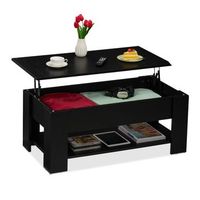 mesa de centro plegable - black - 12x105x555cm