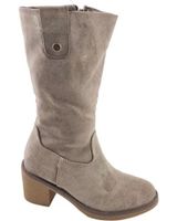 de timbos bota tacon ancho mujer kaki 127248 marron
