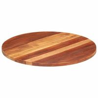 tablero de mesa  tablero de escritorio  superficie de mesa redonda madera maciza de acacia 25-27 mm 70 cm cfw6042371