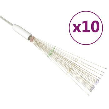 Luces De Petardo De Navidad Exterior 10 Uds Multicolor 1400 Led Vidaxl