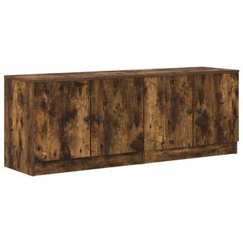 Armario De Almacenamiento Para Cama Alta 2 Uds. Roble Ahumado Vidaxl