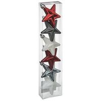 set de 6 estrellas de navidad plastico