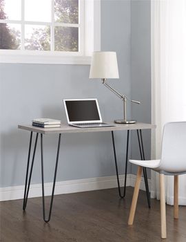 Escritorio de ordenador en aglomerado laminado roble