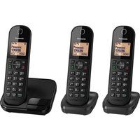 panasonic kx-tgc413eb cordless phone - triple handsets