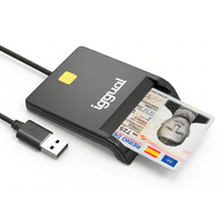 iggual lector tarjetas id dni sip usb 20 negro