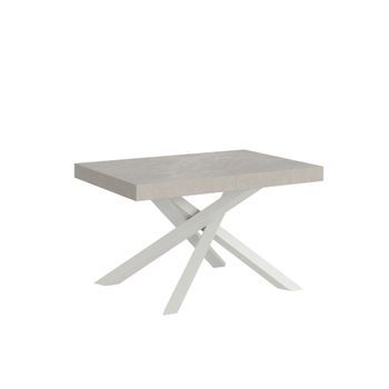 Mesa Extensible Volantis Cashmere 140/400x90 Cm Con Patas Blancas