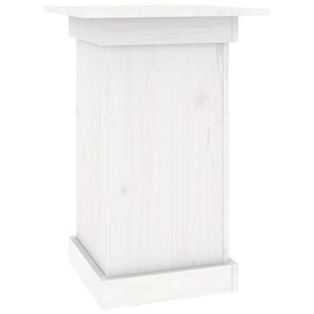 Soporte Para Plantas Madera Maciza De Pino Blanco 40x40x60 Cm Vidaxl