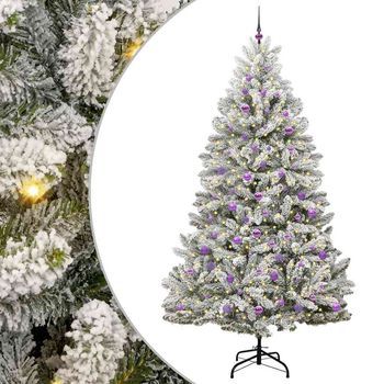 Árbol De Navidad Artificial Verde Y 240 Cm Pvc Y Metal Vidaxl