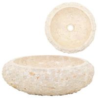 lavabo 40x12 cm marmol color crema vidaxl