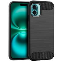 cool funda carbon negro para iphone 16 plus