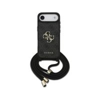 guess funda para iphone air r carcasa de pu negra con logo 4g y correa con cordon diseno practico y ajuste preciso