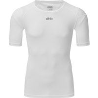 dhb mens lightweight mesh short sleeve baselayer white