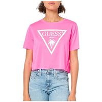 guess camiseta triangle crop para mujer