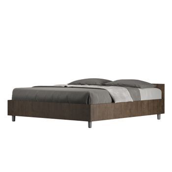 Cama Con Almacenaje 160x200 Nogal Nuamo
