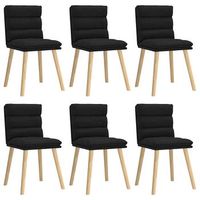 sillas de comedor giratorias 6 uds  silla de cocina tela negras