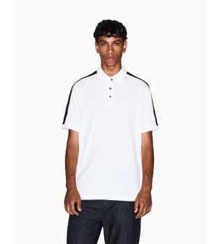 A|X Armani Exchange para hombre. XM001290AF10366U0009 Polo Piqué blanco (L), Casual, Algodón, Manga corta