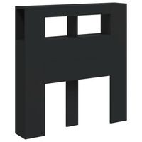 cabecero cama mueble de dormitorio con led madera de ingenieria 100 x 185 x 1035 cm negro m020002125