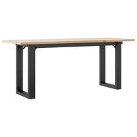 mesa de cafe - mesa de centro marco o madera maciza pino y acero 110x40x45 cm