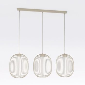 Lámpara de techo praca beis (3 luces)