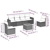 conjunto de sofa para patio exterior con cojines juego de 7 piezas