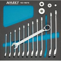 hazet 163-18616 juego de llaves combinadas de carraca r con adaptadores cuadrados r perfil de traccion hexagonal doble exterior r 8rrr19 r numero de herramientas 16