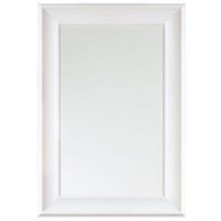 espejo de pared blanco 61 x 91 cm material sintetico estilo minimalista escandinavo lunel