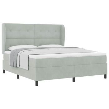 Cama Tapizada 203x180x128 Cm  - Gris