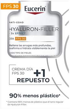 Eucerin Hyaluron-Filler Crema de Día SPF30 50 ml + Recarga
